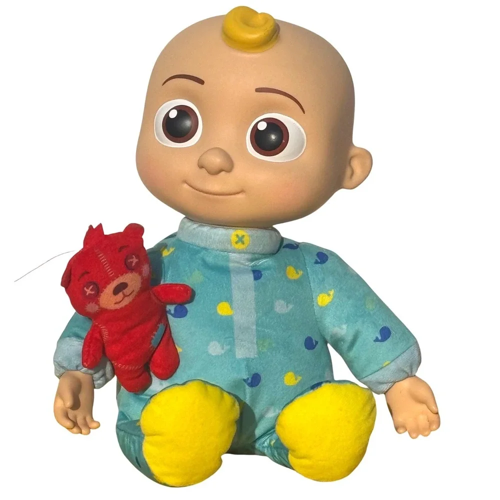 Cocomelon JJ Bedtime Plush Doll with Teddy Bear 10